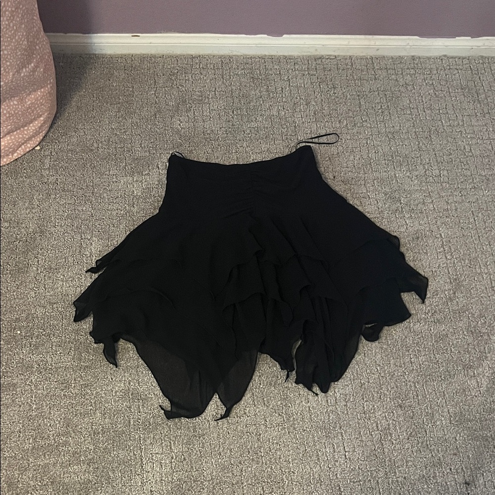 Chic Asymmetrical Black Women's Skirt